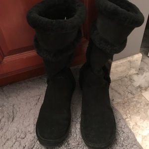 Michael Kors Black Suede Boots. Size 9